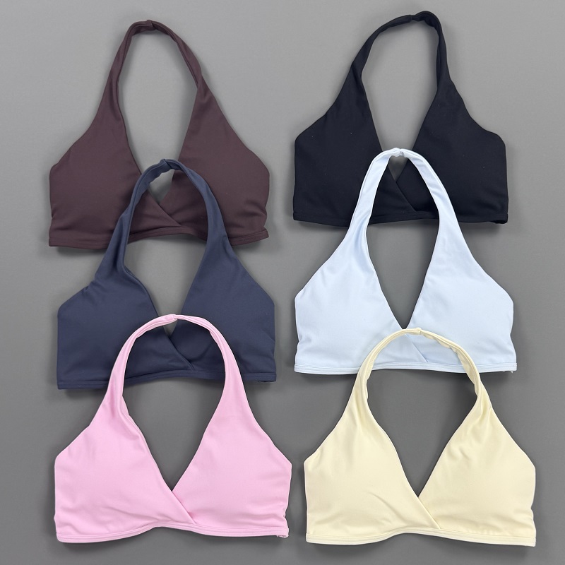 Aquatic Sports Bra - Женский спортивный топ с воротником-халтером, спортивный